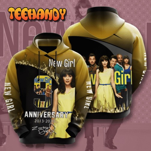 New Girl Movie Character Anniversary 9 Years 3D Hoodie For Men Women