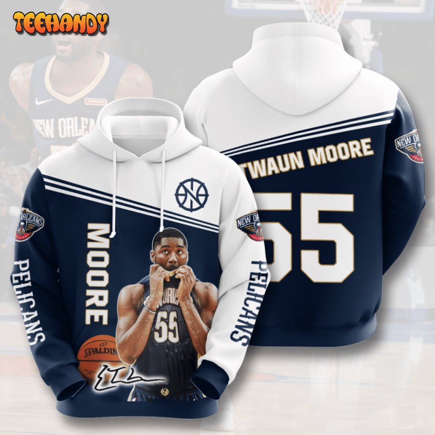 New Orleans Pelicans E Twaun Moore 3D Hoodie Sweatshirt For Fans