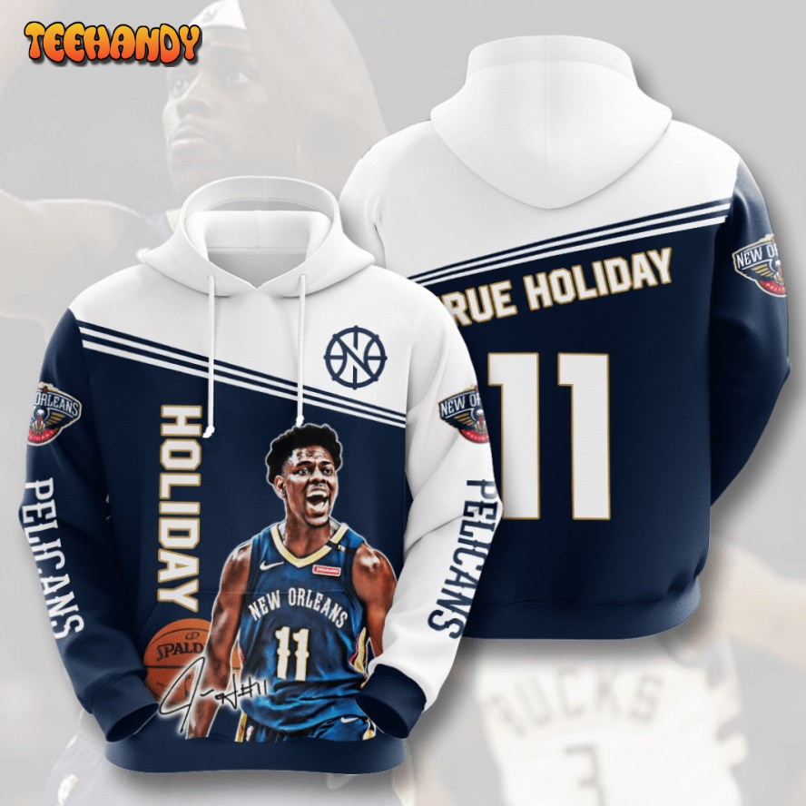 New Orleans Pelicans Jrue Holiday 3D Hoodie Sweatshirt For Fans