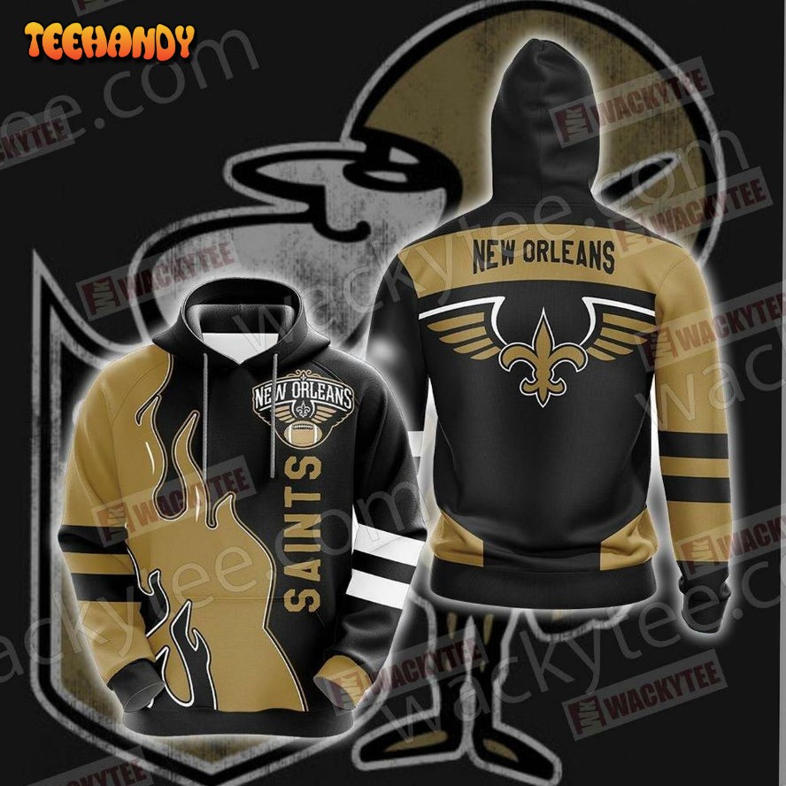 New Orleans Saints Logo 3D Hoodie All Over Print Hoodie