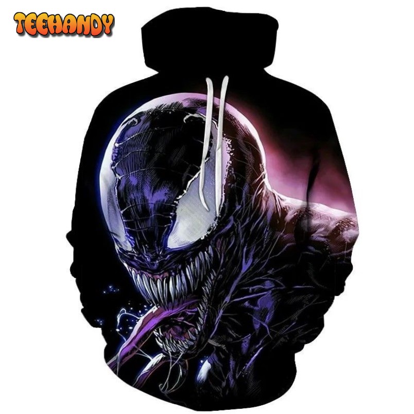 New Trendy Venom Skull Pullover And Zippered Hoodies Custom 3D Graphic