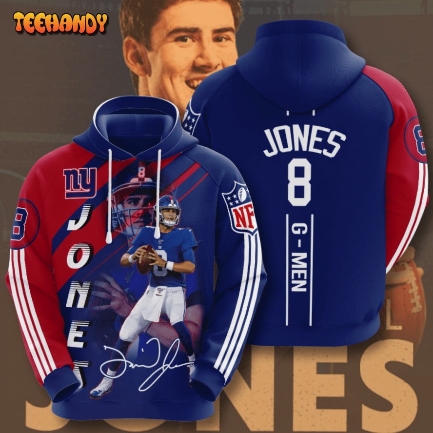 New York Giants DANIEL JONES 3D Hoodie For Men For Women All Over Hoodie