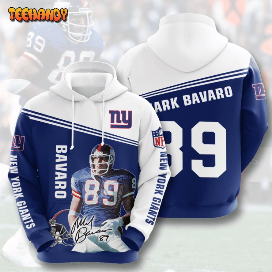 New York Giants Mark Bavaro 89 3D Hoodie