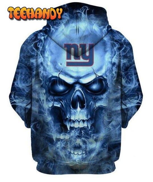 New York Giants Nfl Football Skull Hoodie All Over Print 3D Hoodie 3D Sweatshirt