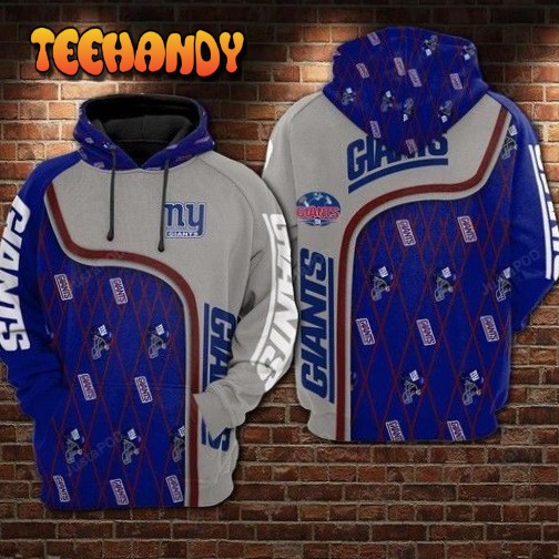 New York Giants Pullover And Zippered Hoodies Custom 3d Graphic Printed