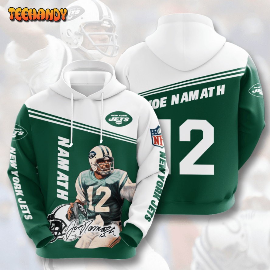 New York Jets Joe Namath 12 3D Hoodie