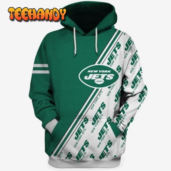 New York Jets Ncaa Football Many Logo 3d Hoodie New York Jets Hoodie