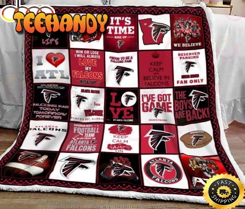 NFL Atlanta Falcons Logo NFL Football Sherpa Fleece Blanket