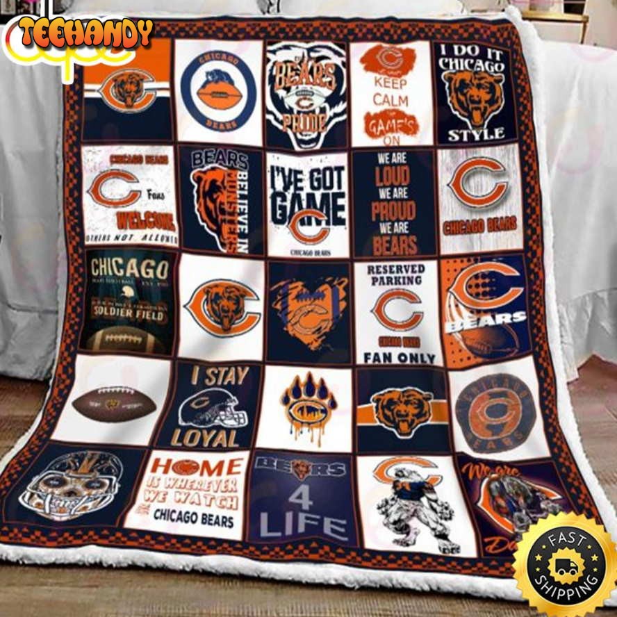 NFL Chicago Bears NFL Footbll  Sherpa Fleece Blanket