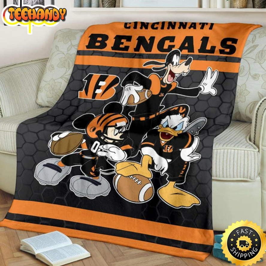 NFL Cincinnati Bengals Walt Disney For Fan NFL Football Blanket Gift