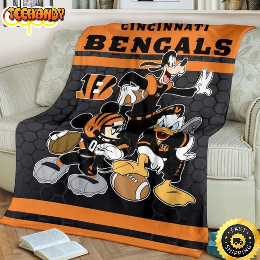 NFL Cincinnati Bengals Walt Disney For Fan NFL Football Blanket Gift