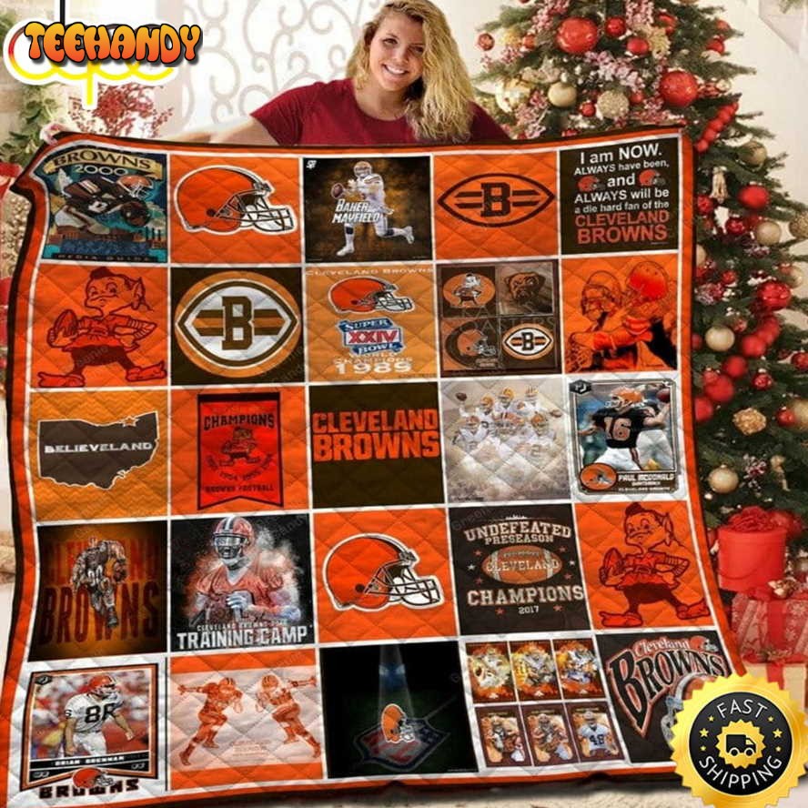 NFL Cleveland Browns Orange For Fan NFL Football Blanket Gift