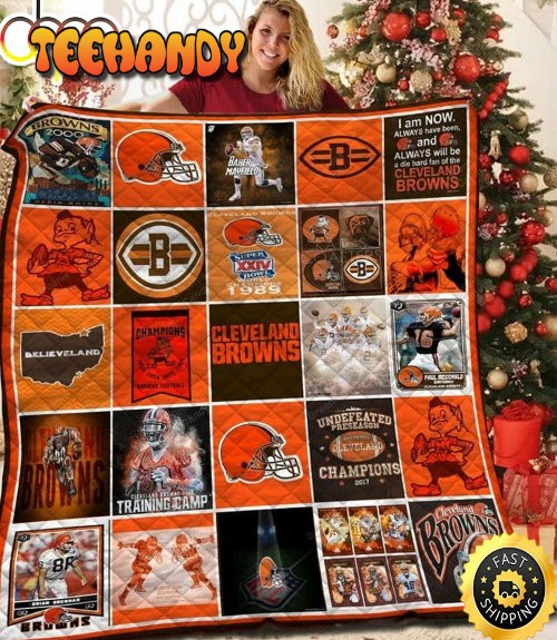 NFL Cleveland Browns Orange For Fan NFL Football Blanket Gift