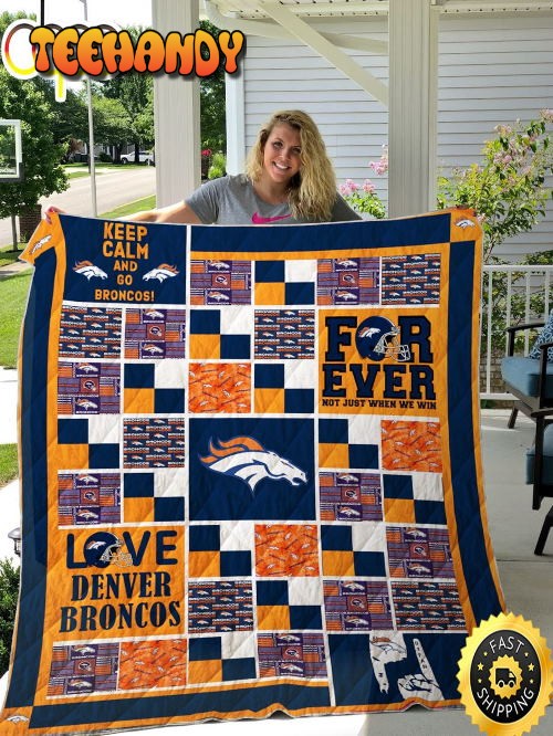 NFL Denver Broncos Navy Blue Orange For Fan NFL Football Blanket Gift