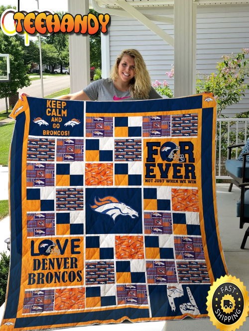 NFL Denver Broncos Navy Blue Orange For Fan NFL Football Blanket Gift