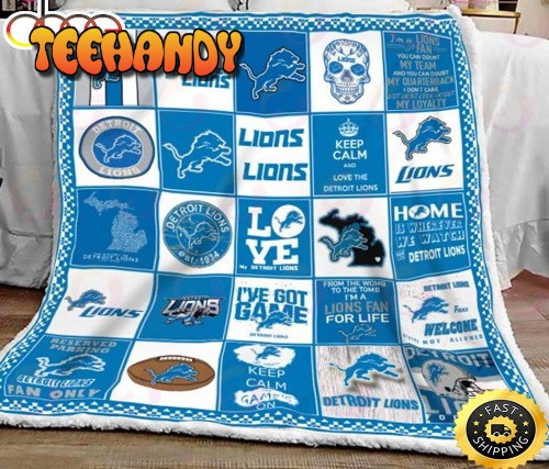 NFL Detroit Lions NFL Football Sherpa Fleece Blanket