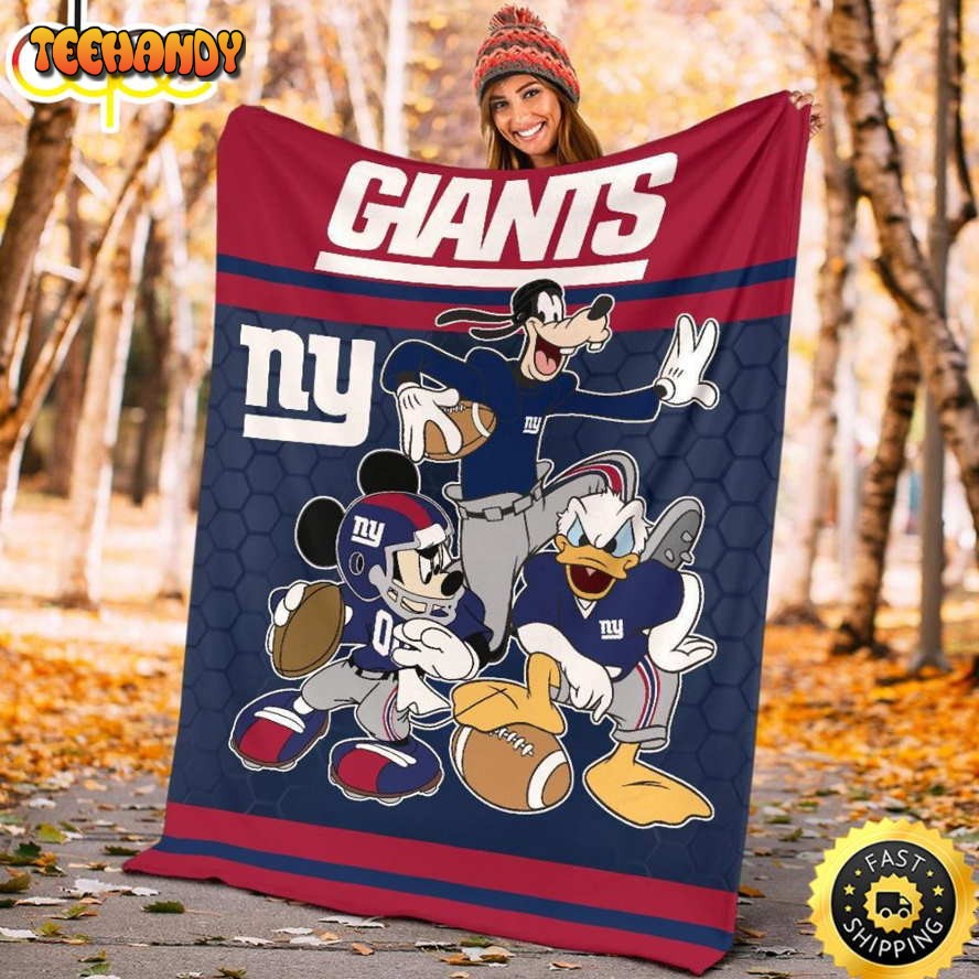 NFL New York Giants Blue Red Walt Disney For Fan NFL Football Blanket