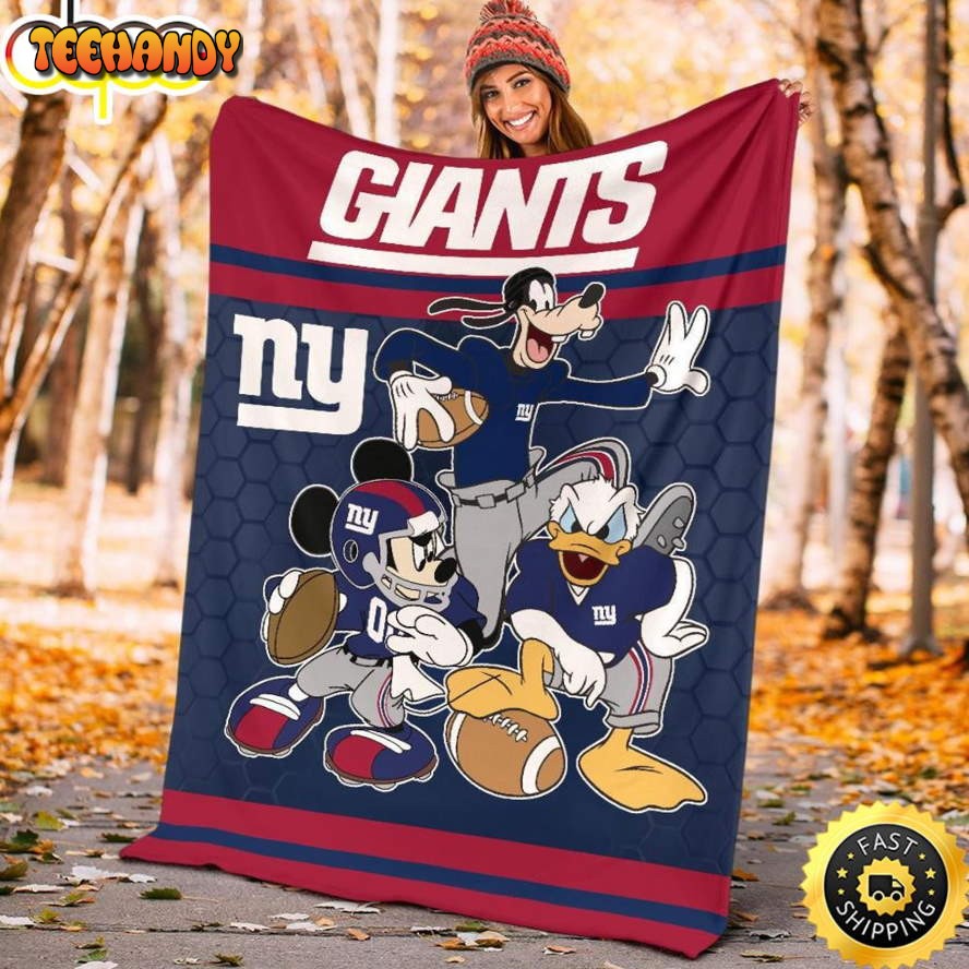 NFL New York Giants Blue Red Walt Disney For Fan NFL Football Blanket