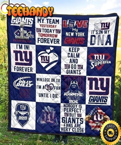 NFL New York Giants Blue White For Fan NFL Football Blanket Gift