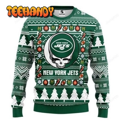 Nfl New York Jets Grateful Dead Ugly Christmas Sweater