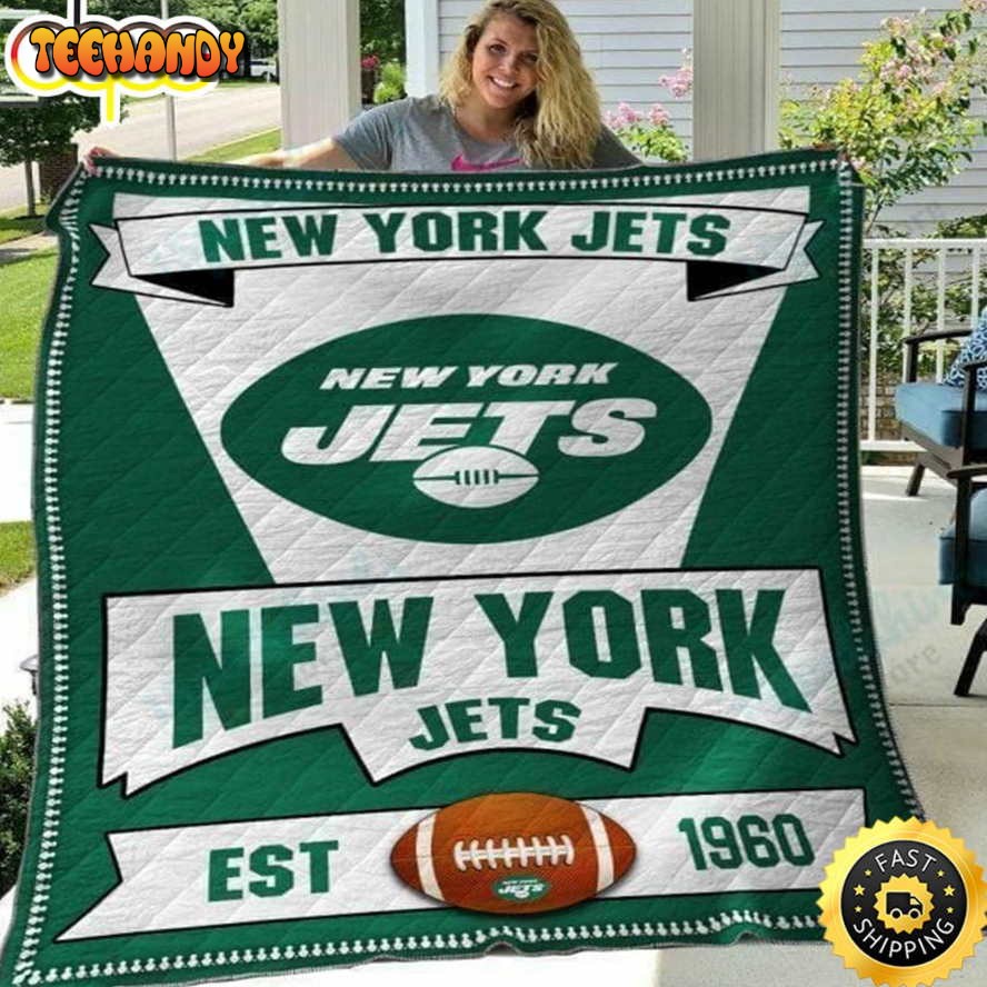 NFL New York Jets Green White Est 1960 For Fan NFL Football Blanket