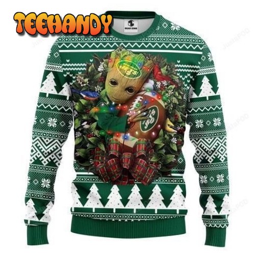 Nfl New York Jets Groot Hug Ugly Christmas Sweater