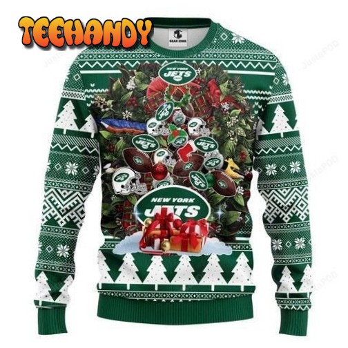 Nfl New York Jets Tree Christmas Ugly Christmas Sweater