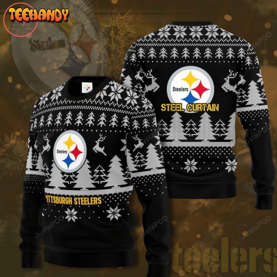 NFL Pittsburgh Steelers Ugly Christmas Sweater, All Over Print Sweatshirt