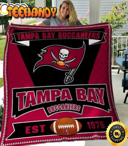 NFL Tampa Bay Buccaneers Red Black Est 1976 Fan NFL Football Blanket