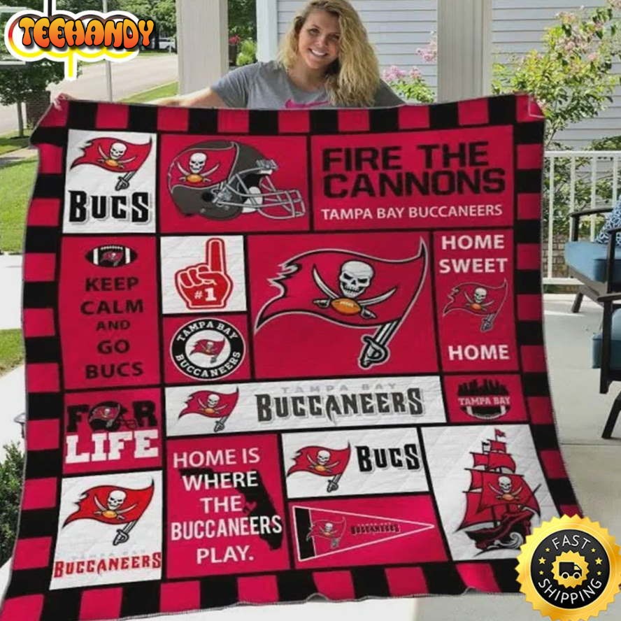 NFL Tampa Bay Buccaneers Red Fire The Cannons NFL Football Blanket