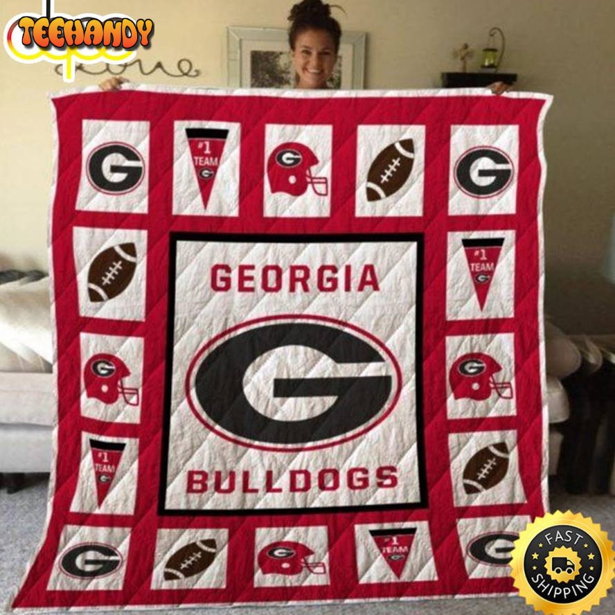 NFL Team Georgia Bulldogs Quilt Blanket