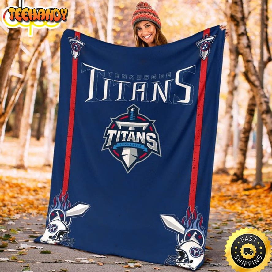 NFL Tennessee Titans Navy Blue Helmet For Fan NFL Football Blanket