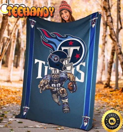 NFL Tennessee Titans Navy Blue Helmet For Fan NFL Football Blanket Gift