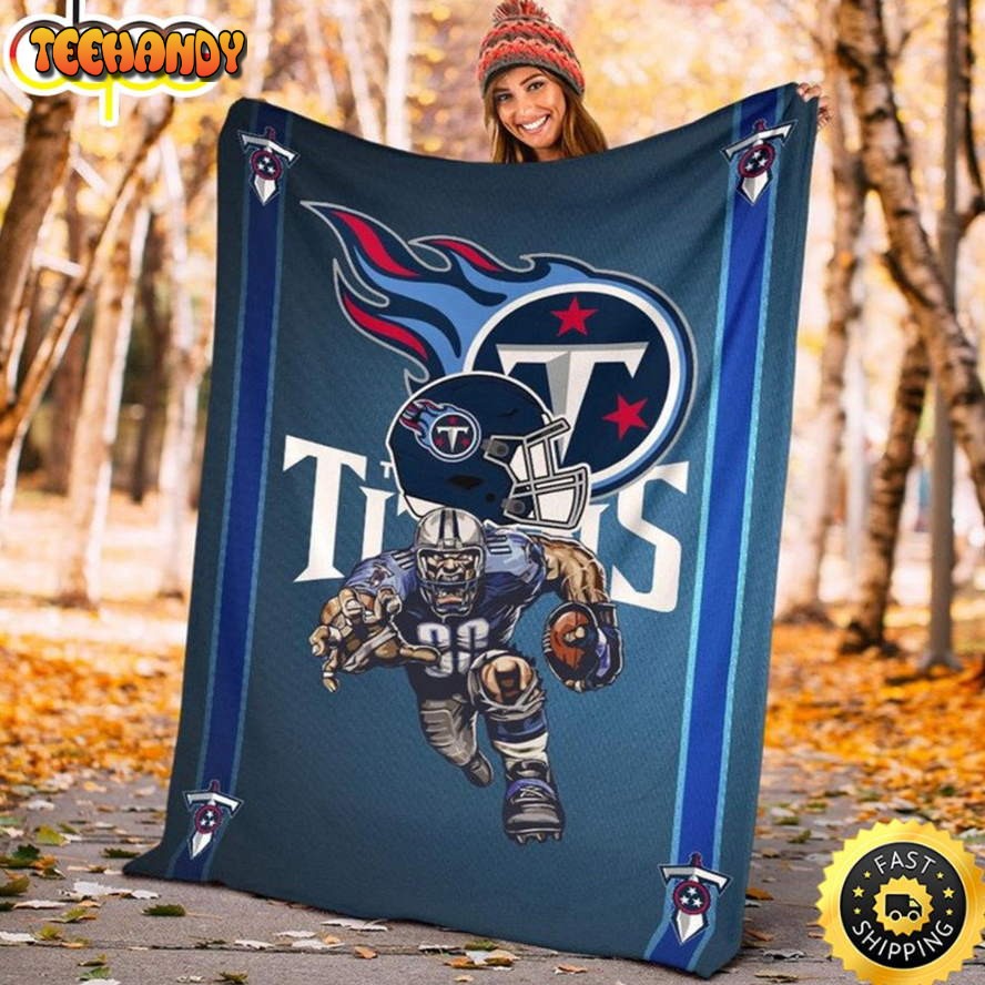 NFL Tennessee Titans Navy Blue Helmet For Fan NFL Football Blanket