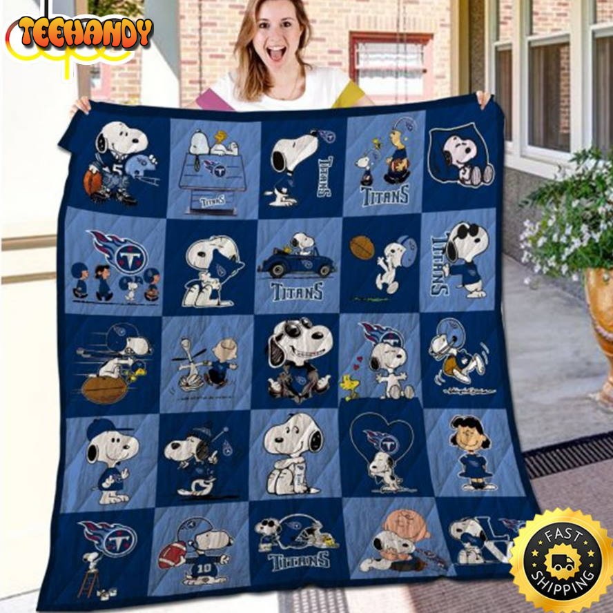 NFL Tennessee Titans Snoopy Blue For Fan NFL Football Blanket Gift