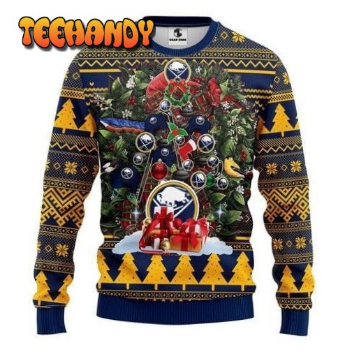 Nhl Buffalo Sabres Tree Christmas Ugly Christmas Sweater, Ugly Sweater