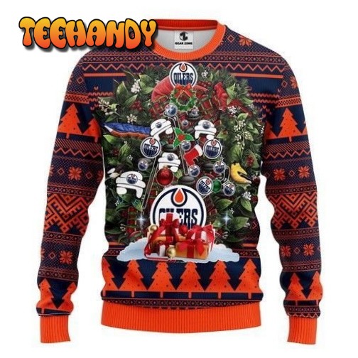 Nhl Edmonton Oilers Ugly Christmas Sweater, All Over Print Sweatshirt