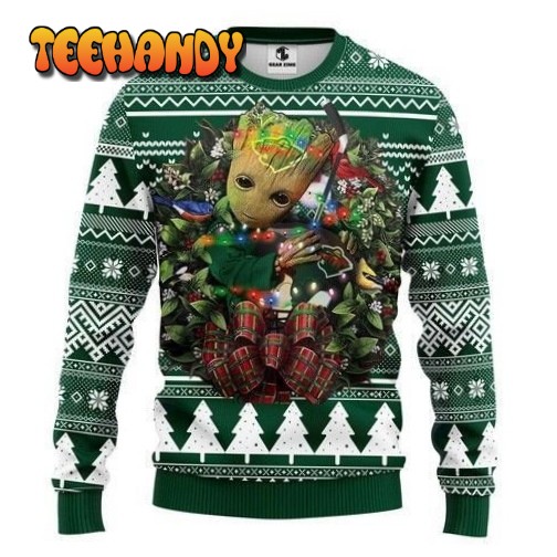 Nhl Minnesota Wild Groot Hug Ugly Christmas Sweater, Ugly Sweater