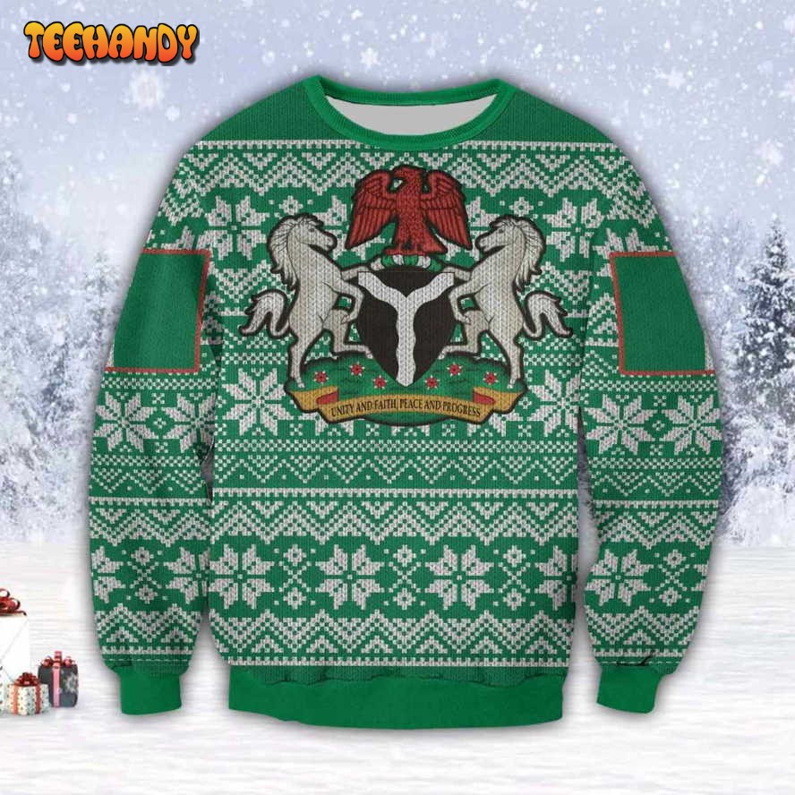 Nigeria 3D All Over Print Ugly Christmas Sweater, Ugly Sweater