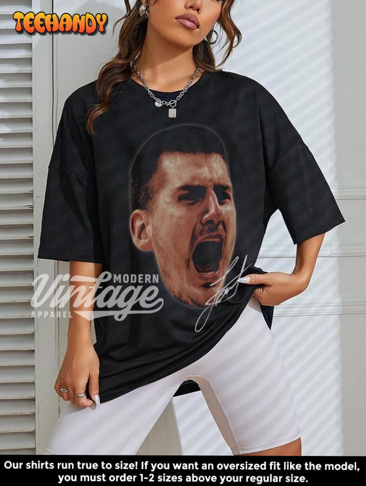 Nikola Jokic Shirt, Basketball shirt, Big Head, Classic 90s Graphic T Shirt