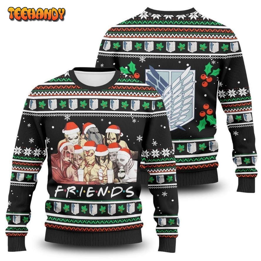 Nine Titans Friends Ugly Christmas Sweater, All Over Print Sweatshirt