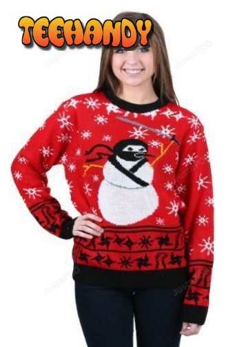 Ninja Snowman Ugly Christmas Sweater, Ugly Sweater, Christmas Sweaters