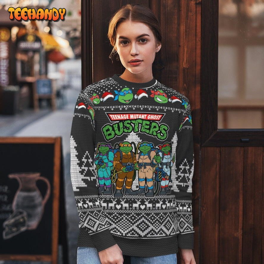 Ninja Turtles Busters Ugly Christmas Sweater, All Over Print Sweatshirt