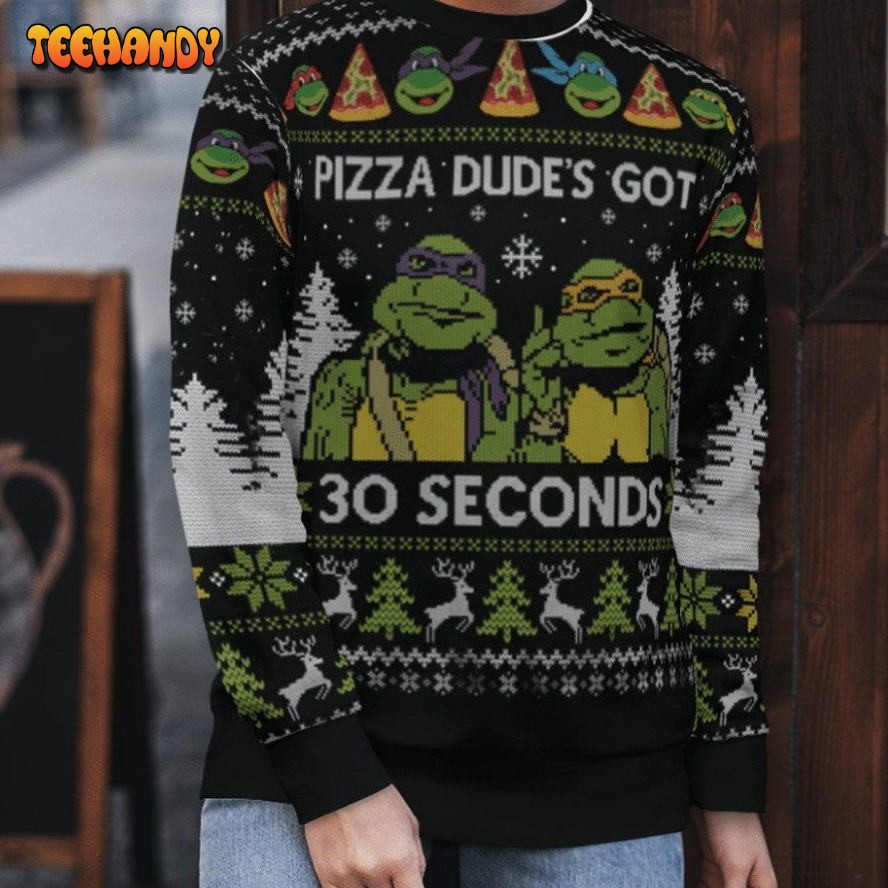 Ninja Turtles Ugly Christmas Sweater, All Over Print Sweatshirt, Ugly Sweater