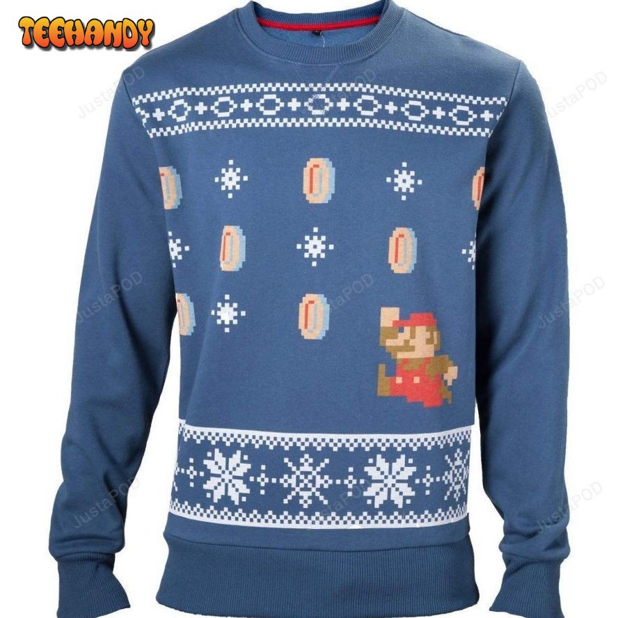 Nintendo Super Mario Bros Ugly Sweater, Ugly Sweater, Christmas Sweaters