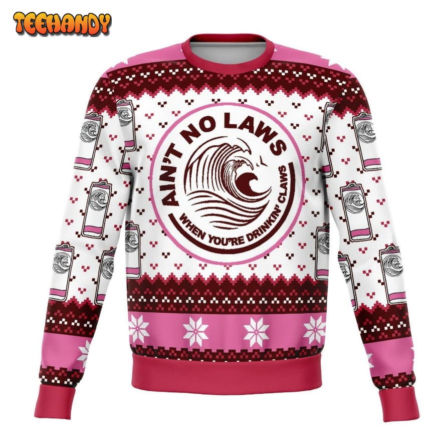 No Laws With Claws Funny Ugly Christmas Sweater, Ugly Sweater