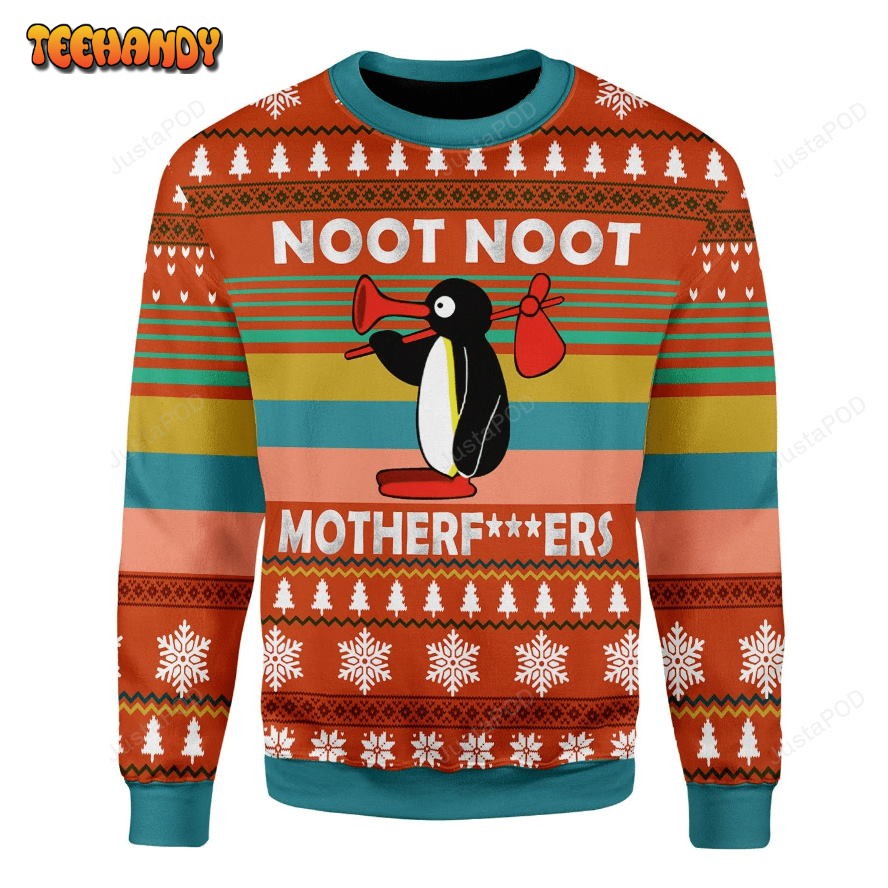 Noot Noot Motherfkers Ugly Christmas Sweater, All Over Print Sweatshirt