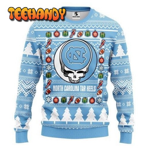 North Carolina Tar Heels Grateful Dead Ugly Christmas Sweater