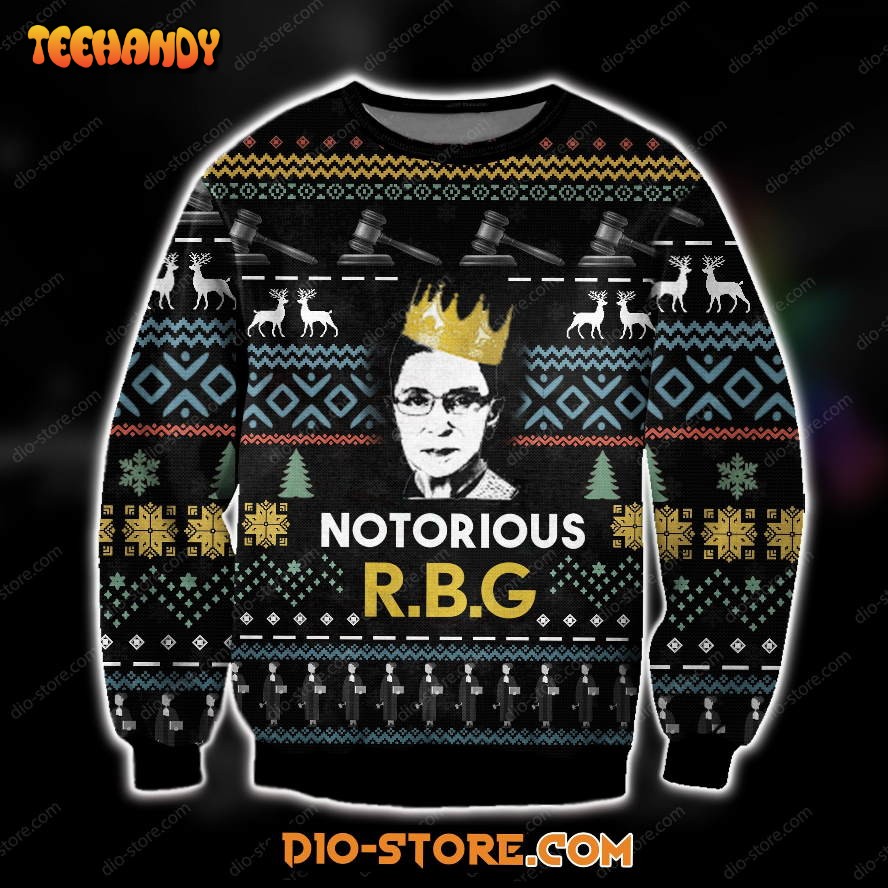 Notorious Rbg Ugly Christmas Sweater, All Over Print Sweatshirt