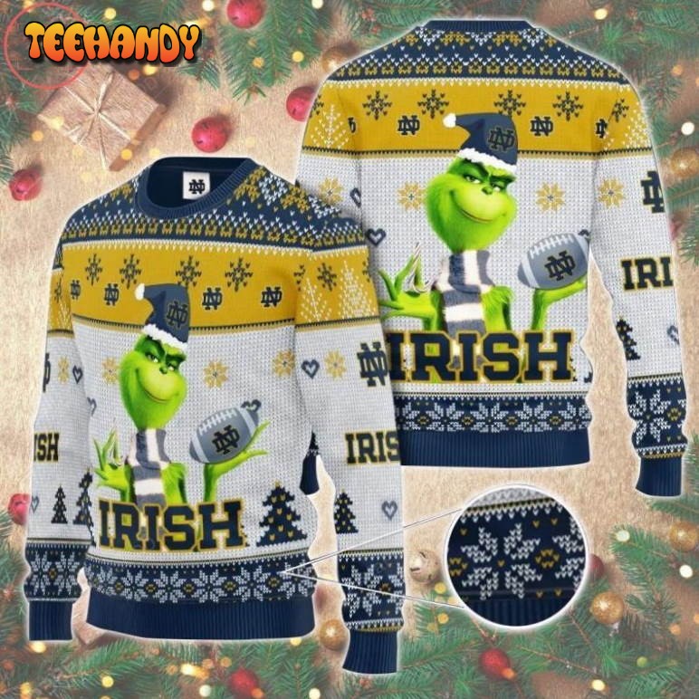 Notre Dame Fighting Irish The Grinch Ugly Christmas Sweater